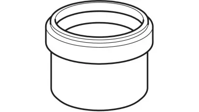 Geberit PE rövidtok, ajakos tömítéssel, 56mm 2.