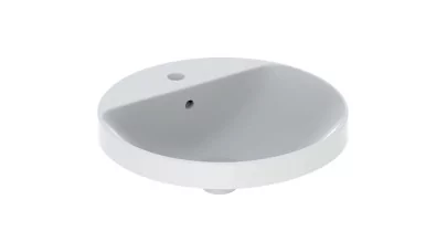 Geberit VariForm beépíthető mosdó kerek, csaplyuk peremen 48x17,8cm