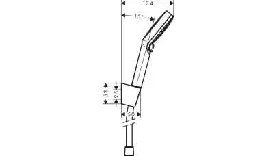 Hansgrohe Crometta Vario EcoSmart/Porter S kádszett 1,25 m, fehér/króm 2.