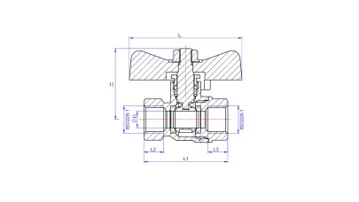 Mofém Gamma víz 3/8" BB gömbcsap 2.