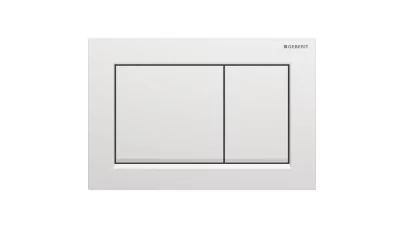 Geberit Omega20 működtetőlap, 2 mennyiséges öblítéshez, square, matt króm easy-to-clean bevonatta