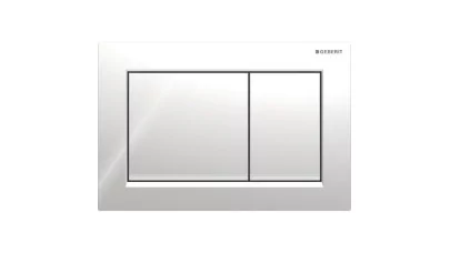 Geberit Omega20 működtetőlap, 2 mennyiséges öblítéshez, square, fényes króm