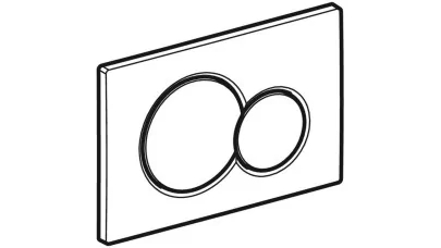 Geberit Sigma01 működtetőlap 2 mennyiséges öblítéshez, round, Bambini WC hez, matt króm 2.