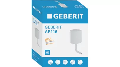 Geberit AP116 falon kívüli öblítőtartály, 2 mennyiséges öblítés, fehér 2.
