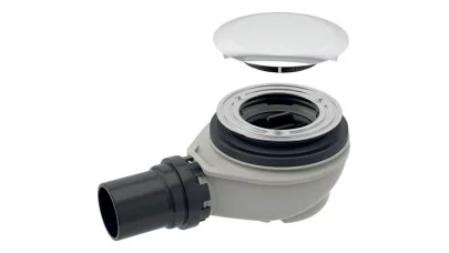 Geberit zuhanytálca lefolyó, D90, vízzár magassága 50 mm PE-HD,mf. krómozott fedél