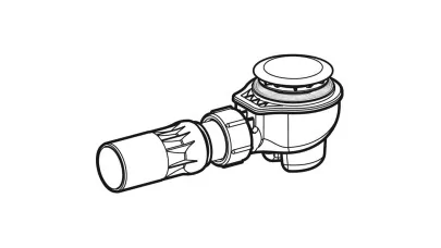 Geberit zuhanytálca lefolyó d52, szelepfedéllel, d50mm, fényes króm 2.