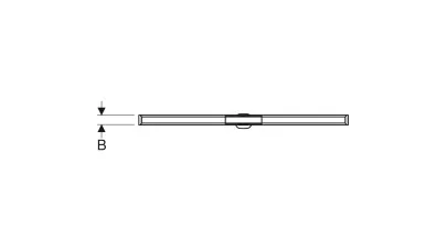 Geberit CleanLine20 zuhanyfolyóka, L:30-160 cm, fekete/szálcsiszolt rozsdamentes acél 2.
