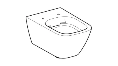 Geberit Smyle Square fali WC, mélyöblítésű, Rimfree, perem nélküli 2.