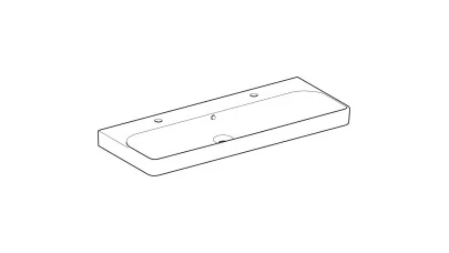 Geberit Smyle Square mosdó 120x16.5x48cm csaplyuk bal és jobb oldalt, túlfolyóval 2.