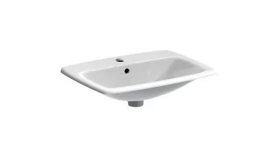 Geberit Selnova Square beépített mosdó,csaplyuk középen,túlfolyóval,60x17.3x45cm