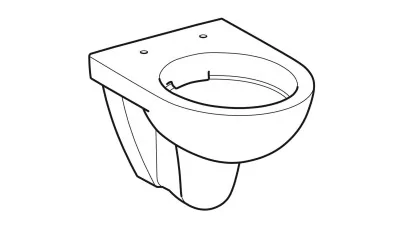 Geberit Selnova Compact fali WC, Rimfree 35,5x34x48cm 2.