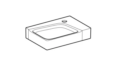 Geberit Xeno2 kézmosó 40 x 12.5 x 28 cm, jobb csaplyuk 2.