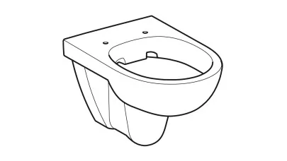 Geberit Selnova fali WC, mélyöblítésű, Rimfree, 53cm 2.