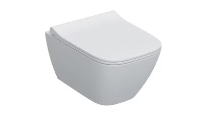 Geberit Smyle Square mélyöblítésű fali WC készet 49 cm, zárt forma, Rimfree, lecsapódásgátlós, g