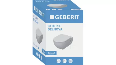 Geberit Selnova mélyöblítésű fali WC szett, Rimfree 2.