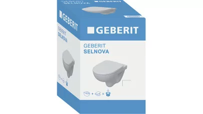 Geberit Selnova mélyöblítésű fali WC készet WC ülőkével, fehér 2.