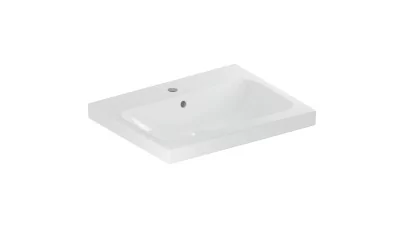 Geberit iCon Light mosdó, 60x48cm, csaplyukkal és túlfolyóval, fehér