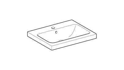 Geberit iCon Light mosdó, 60x48cm, csaplyukkal és túlfolyóval, fehér 2.