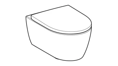 Geberit iCon fali WC mélyöblítésű készet, zárt forma, TurboFlush, WC ülőkével, 53cm, lecsapódásg 2.
