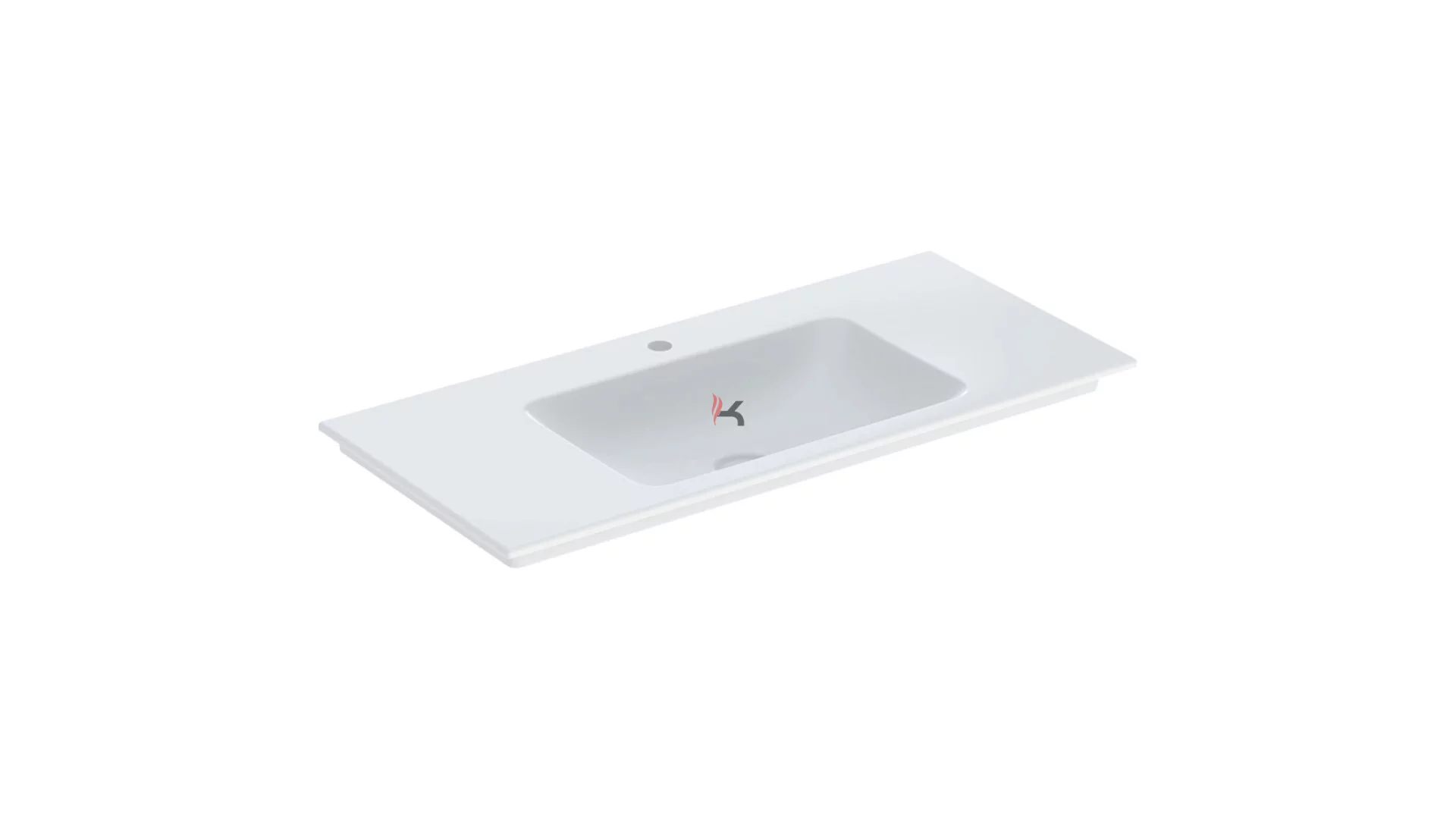 Geberit ONE keskeny peremű mosdó alsószekrényhez, függőleges lefolyóval, 105x48cm, csaplyukkal, t (Gyártói cikkszám: 505.010.01.4)