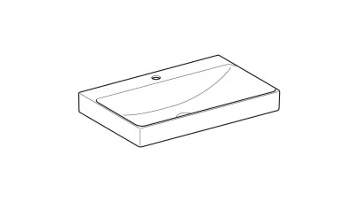 Geberit ONE mosdó 75x48cm csplyukkal, túlfolyó nélkül, Keratech felület bevonattal 2.