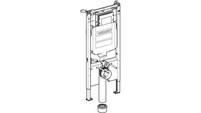 Geberit Duofix fali WC szerelőelem, 114 cm, Sigma 8 cm-es falsík alatti öblítőtartállyal 2.