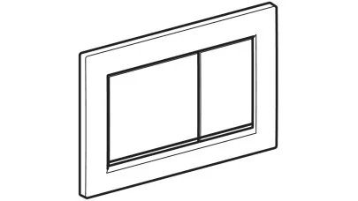 Geberit Omega20 működtetőlap, 2 mennyiséges öblítéshez, square, matt fehér/fényes króm/matt fehér 2.
