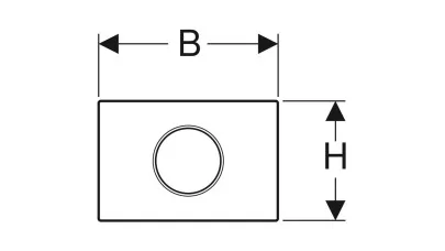 Geberit Sigma10 WC öblítés elektronikus működtetéssel, elemes, Sigma 12 cm, round, automatikus/ér 2.