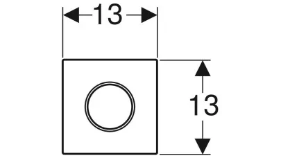 Geberit vizeldevezérlés pneumatikus, 10-es típusú működtetőlap, round, fekete/fekete matt 2.