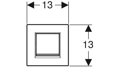 Geberit vizeldevezérlés 20-as típusú, pneumatikus működtetéssel, square, fekete RAL 9005 2.