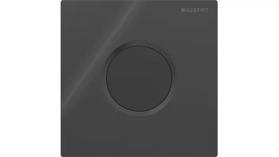 Geberit vizeldevezérlés 01-es típusú, elektronikus öblítéssel, elemes, round, fekete RAL 9005