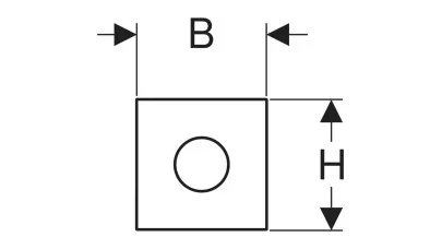 Geberit vizeldevezérlés elektronikus, elemes, 40-es típusú működtetőlap, round, fekete 2.