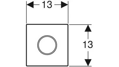 Geberit vizeldevezérlés elektronikus, elemes, 10-es típusú működtetőlap, round, fekete/matt feket