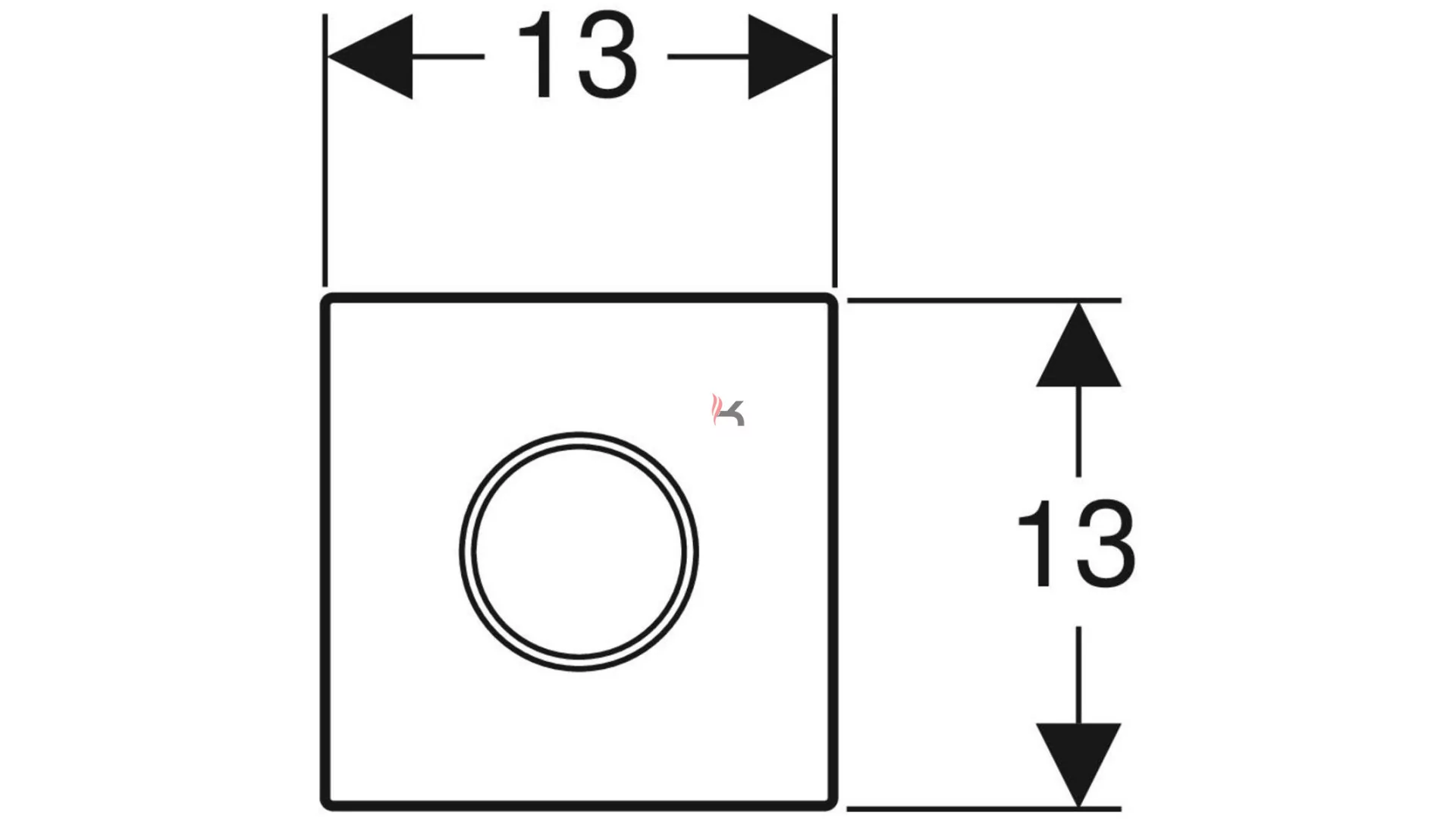 Geberit vizeldevezérlés elektronikus, elemes, 10-es típusú működtetőlap, round, szálcsiszolt, eas (Gyártói cikkszám: 116.035.SN.1)