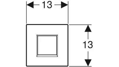 Geberit vizeldevezérlés elektronikus, elemes, 20-as típusú működtetőlap, square, fekete