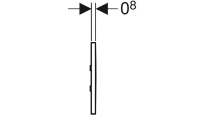 Geberit vizeldevezérlés elektronikus, elemes, 20-as típusú működtetőlap, square, fekete 2.