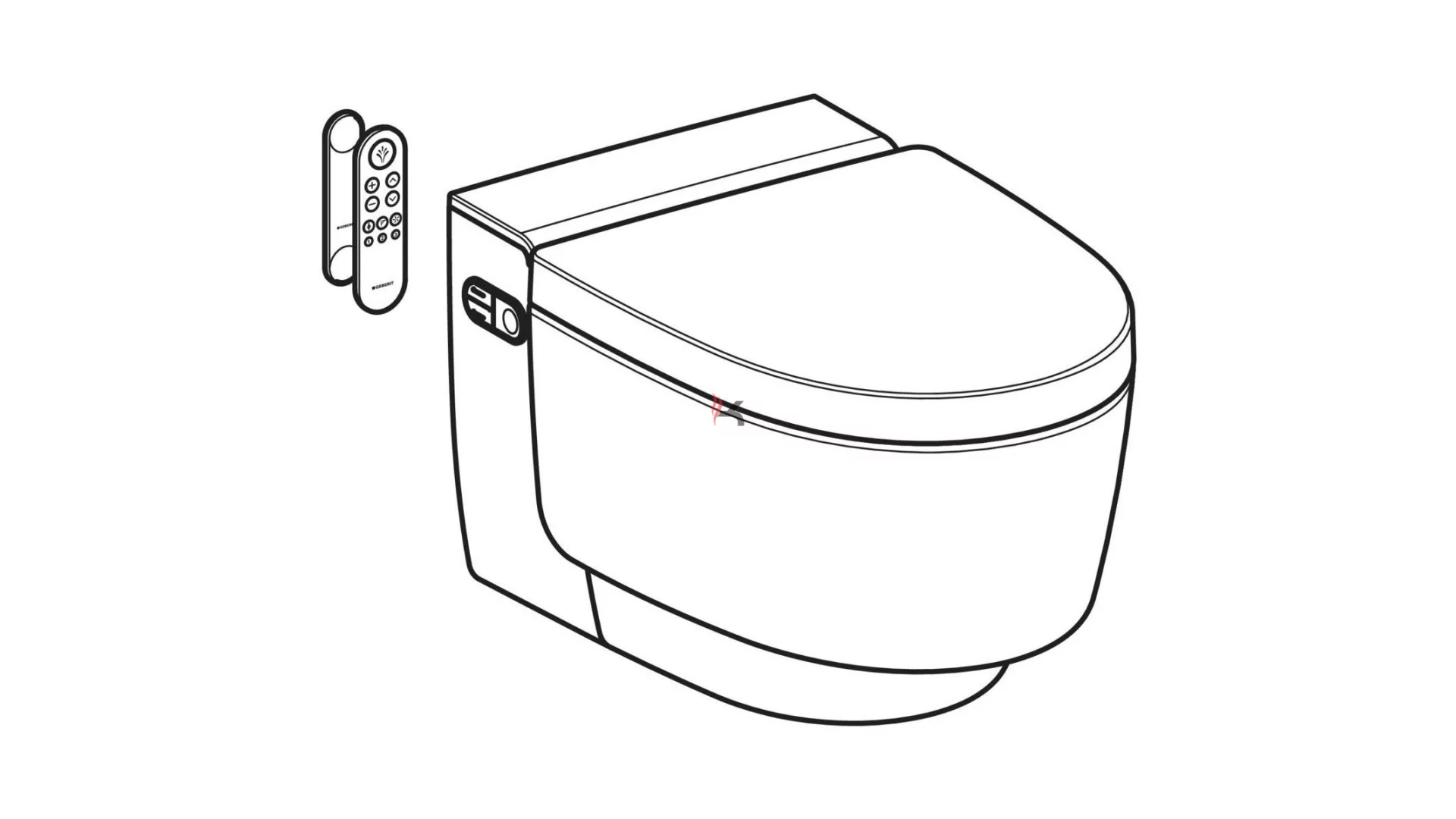Geberit AquaClean Mera Comfort komplett higiéniai berendezés, fali WC vel: WC kerámia: fehér/Kera (Gyártói cikkszám: 146.210.21.1)