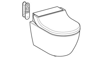 Geberit AquaClean Tuma Comfort komplett higiéniai berendezés, fali WC vel: WC kerámia: fehér/Kera 2.