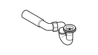 Geberit zuhanytálca lefolyó d52, csatlakozókönyök, d50/40 mm 2.