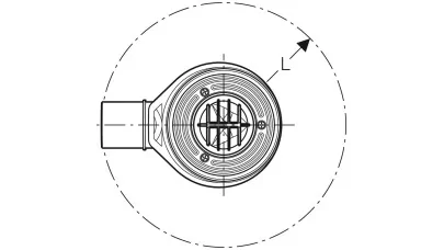 Geberit zuhanytálca lefolyó d90, vízzár magasság 50 mm, PE lefolyó: d40 mm, szifon csatlakozó PE- 2.