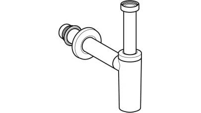 Geberit búraszifon mosdóhoz, vízszintes kifolyású, gumi tömítés, fali rozetta: d 40 mm, G 1 1/2" 2.