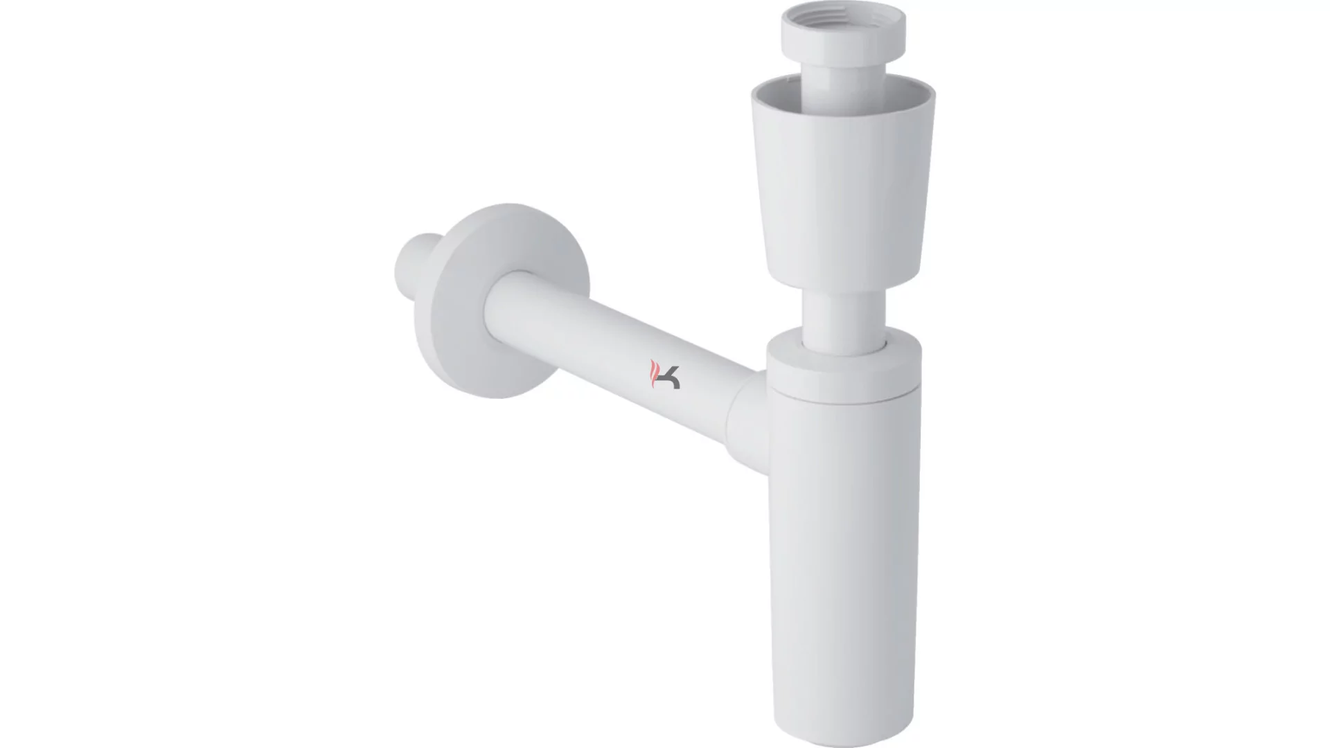 Geberit búraszifon mosdóhoz, szeleptakaró rózsával, hátsó kifolyású, d32 mm, G 1 1/4", alpin fehé (Gyártói cikkszám: 151.034.11.1)