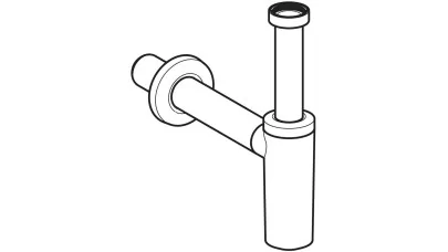 Geberit búraszifon mosdóhoz, vízszintes kifolyású d40, G1 1/4", matt fekete 2.