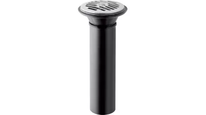 Geberit szifoncsatlakozó inox ráccsal, d48 mm, fekete