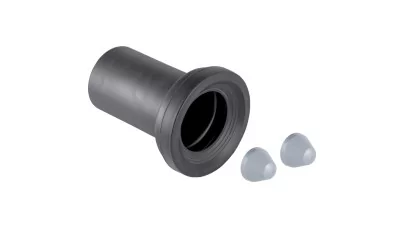 Geberit szifon csatlakozó tömítőmandzsettával és zárókupakokkal, d110 mm, matt króm