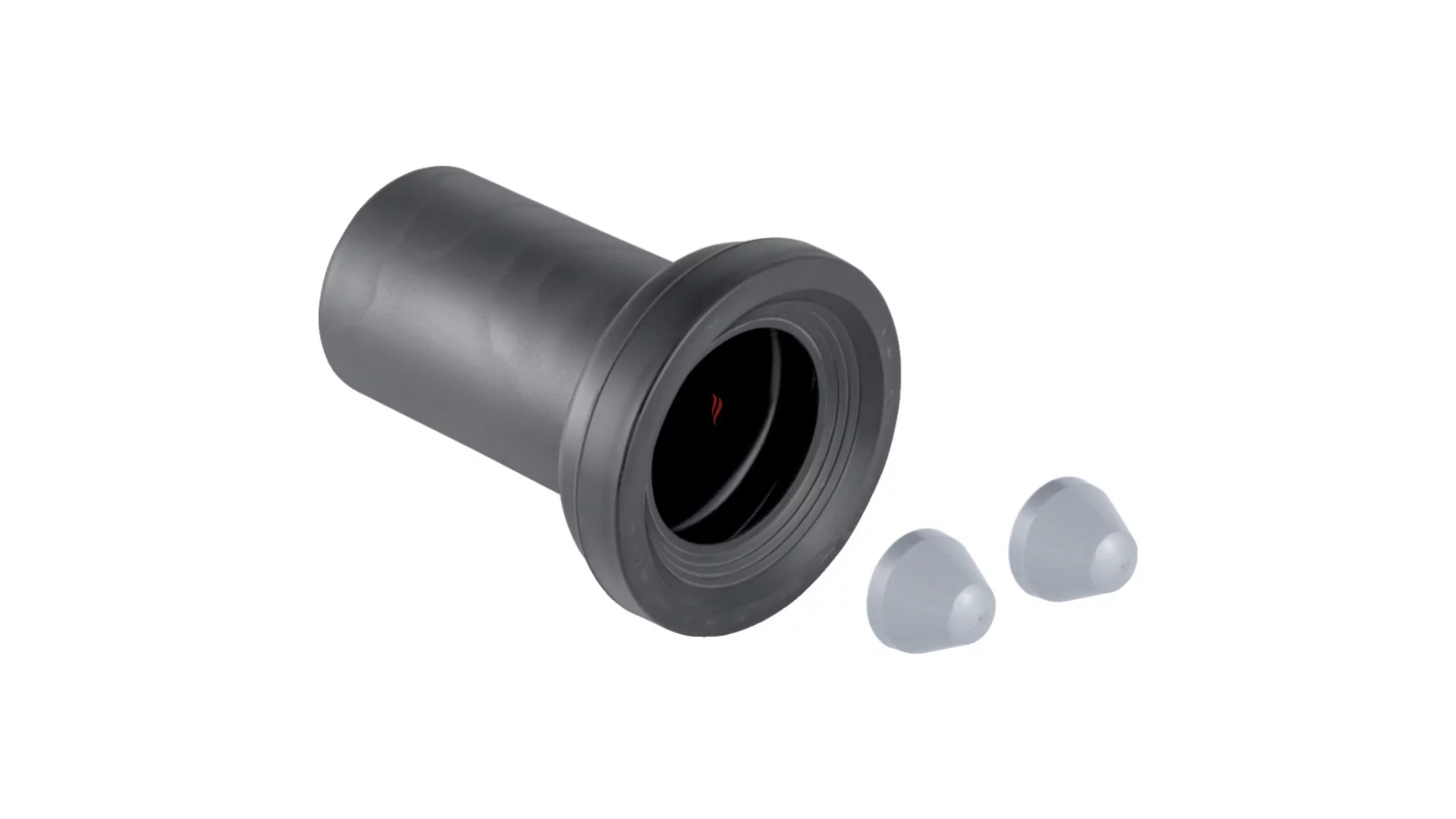 Geberit szifon csatlakozó tömítőmandzsettával és zárókupakokkal, d110 mm, matt króm (Gyártói cikkszám: 152.420.46.1)