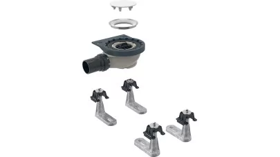 Geberit zuhanytálca lefolyó négy lábbal, Setaplano zuhanytálcához, vízzár magasság 50 mm, d56 mm