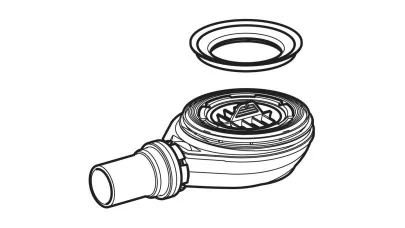 Geberit zuhanytálca lefolyó Setaplano zuhanytálcához, vízzár magasság 30 mm, d40 mm 2.