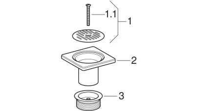 Geberit zsinórmenetes kifolyószelep, Rg60x1/8", D7 cm