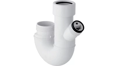 Geberit szifon mosógép csatlakozóval készülékbekötéshez, d40 mm, G 1", gránit szürke